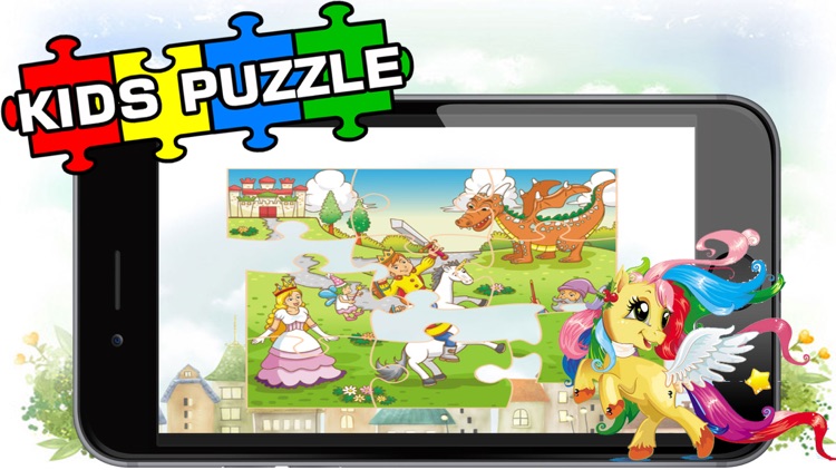 Princess Horse Jigsaw Puzzle Skill GameFor Toddler screenshot-3