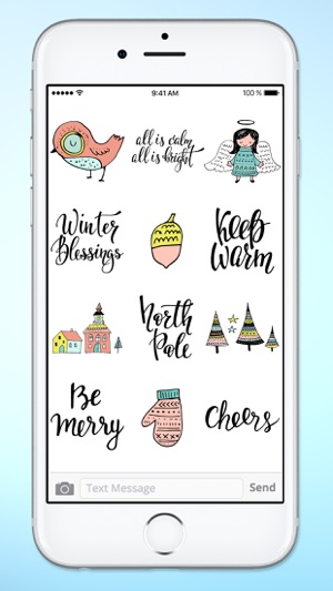 Hand Drawn Holiday Christmas Winter 1 Sticker Pack(圖5)-速報App