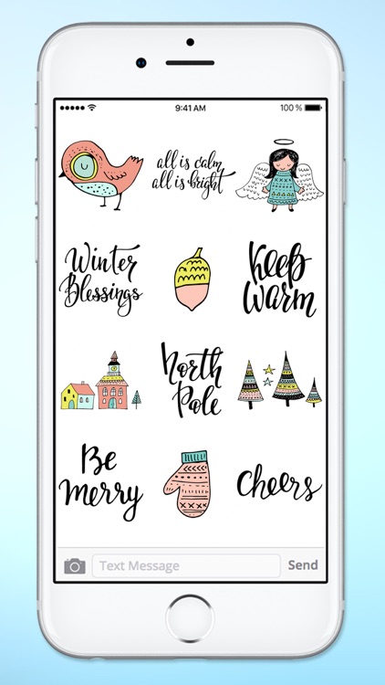 Hand Drawn Holiday Christmas Winter 1 Sticker Pack screenshot-4