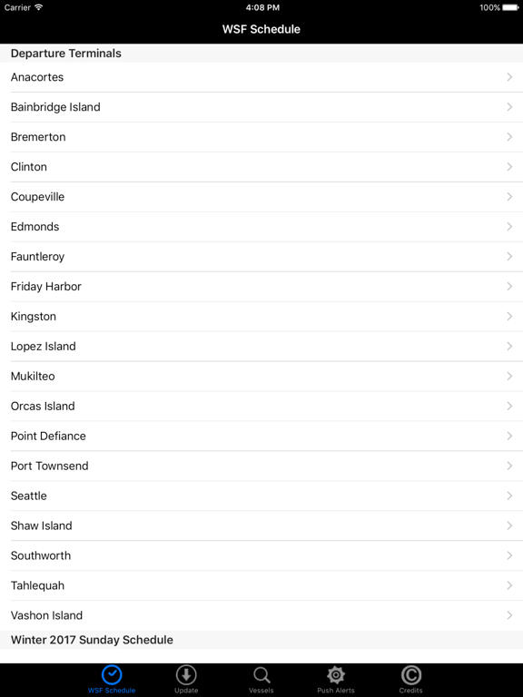 Screenshot #4 pour WSF Puget Sound Ferry Schedule