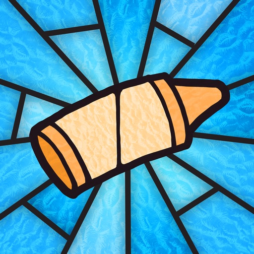 Stained Glass Coloring Book Icon