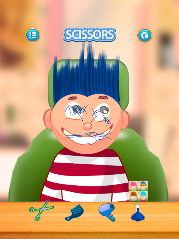 Screenshot #5 pour Expérience de jeux / coupe de cheveux (bleu foncé)