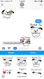 Cute Puppy Word Art Emoji - Cool Emoticon Stickers screenshot #1 for iPhone