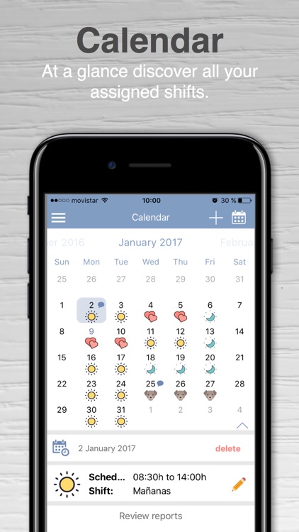 Work shifts - Calendar