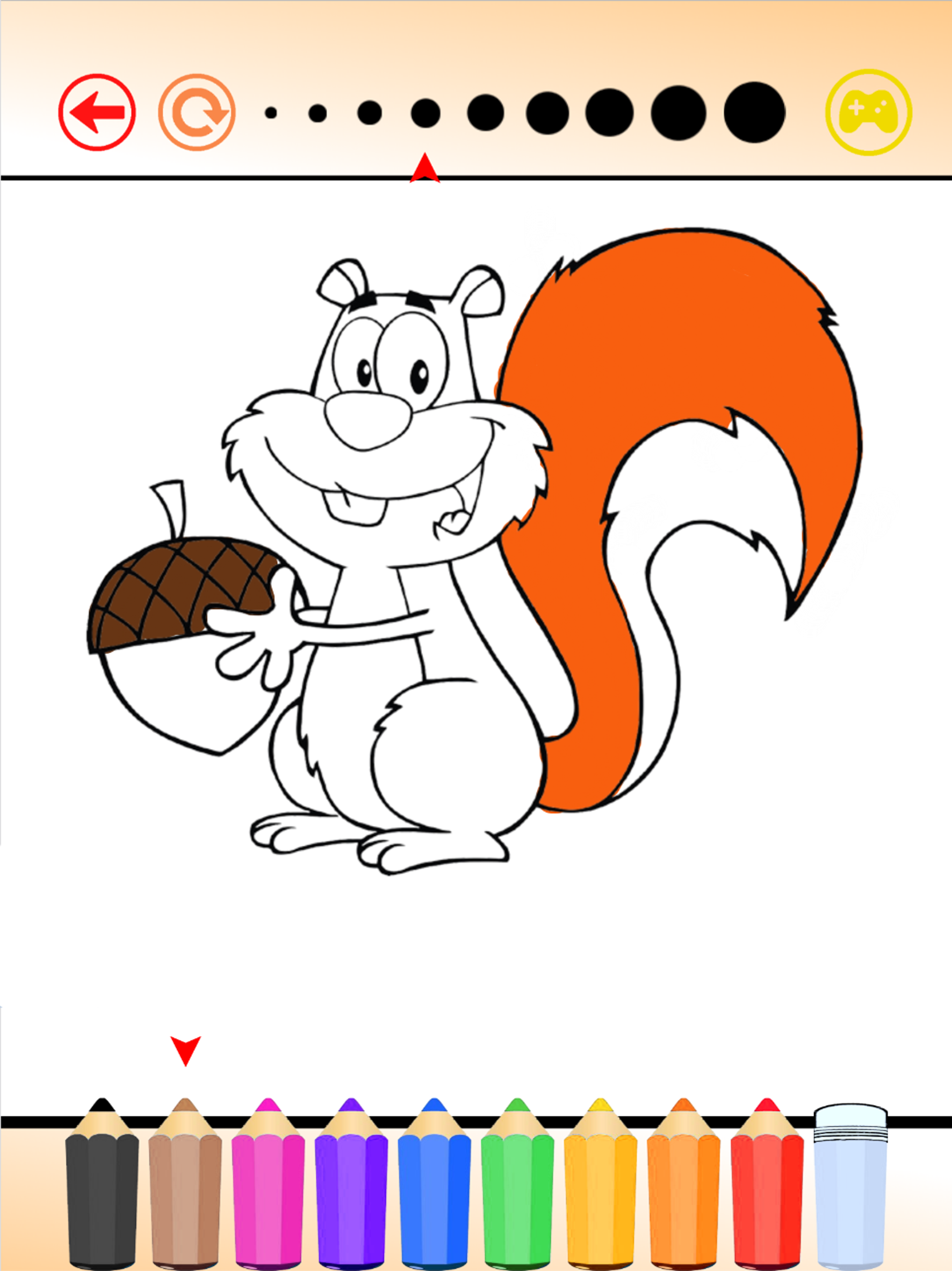 Cute Squirrel & Rabbit - Game coloring book for me
