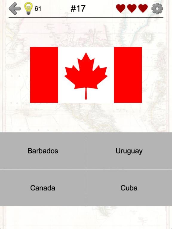 American Countries and Caribbean: Flags, Maps Quiz Screenshots