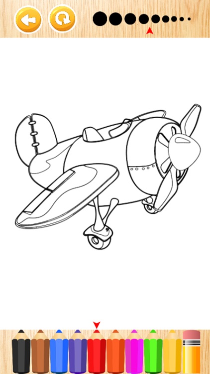 Sky plane rolling coloring book games for kids
