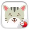 This is the official mobile iMessage Sticker & Keyboard app of Smiley Cat Feeling Ver