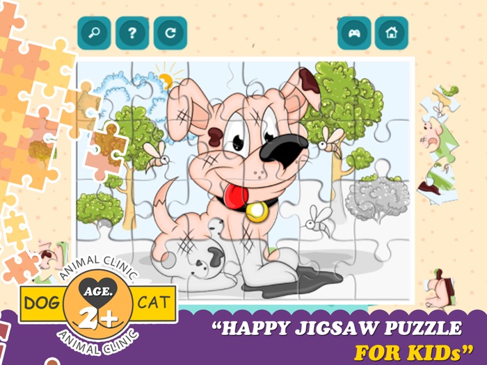 Cats And Dogs Cartoon Jigsaw Puzzle Games