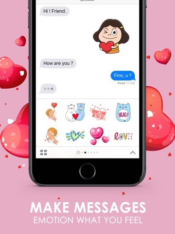 Love Valentine Sticker Emoji & Emoticons ChatStickのおすすめ画像2