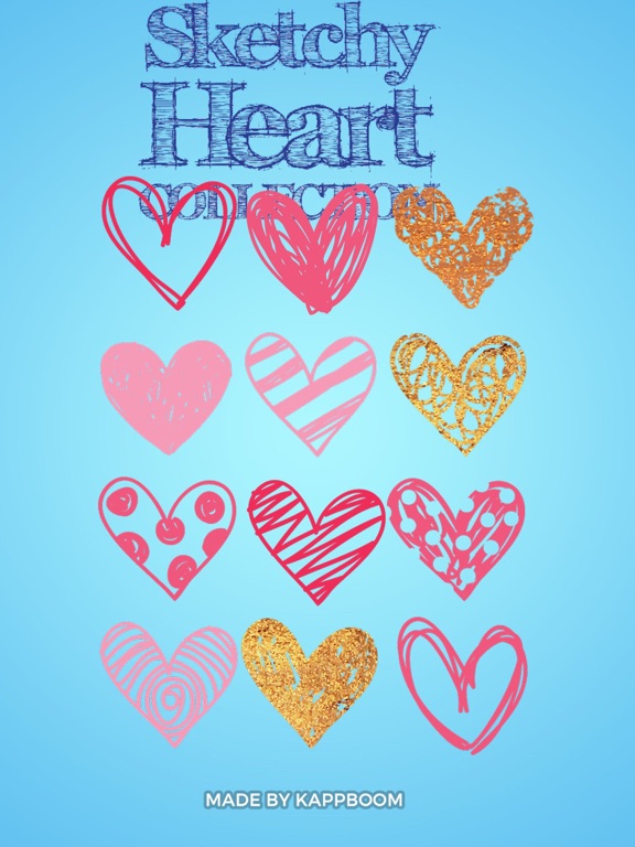 Screenshot #4 pour Heart Sketch Stickers