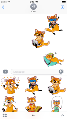 Darwin the Fox Sticker Pack screenshot 2