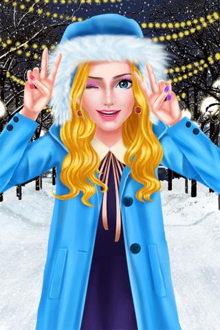 Winter Holiday: BFF Dress Up & Makeup Beauty Salon screenshot 2