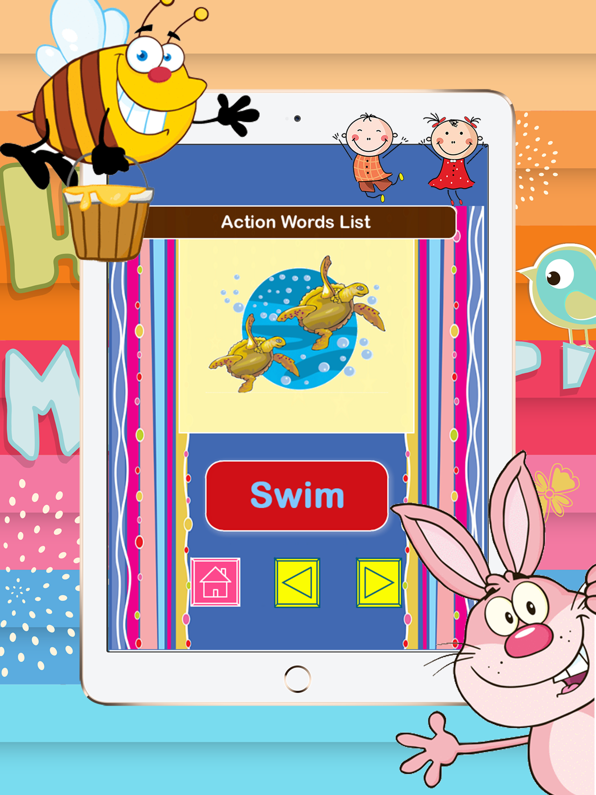 Kids Spelling Action Words Worksheets With Picture screenshot 6