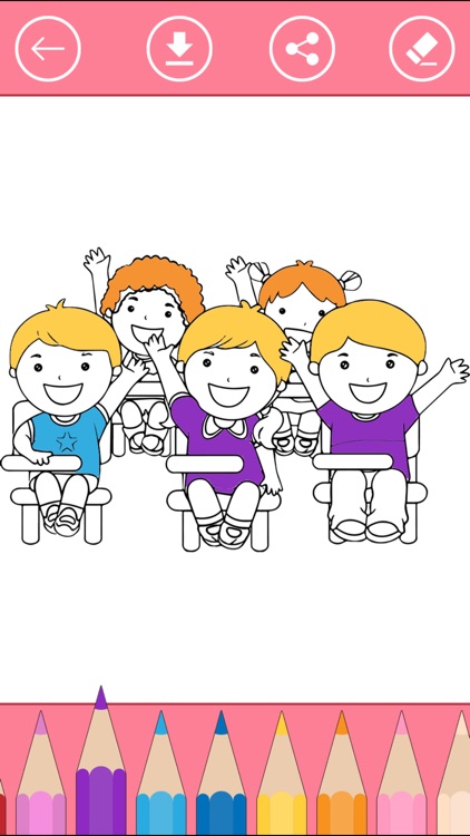 School Coloring Book for Children: Learn to color