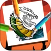 Coloring Books on Dragons & Beasts Cartoon Pro