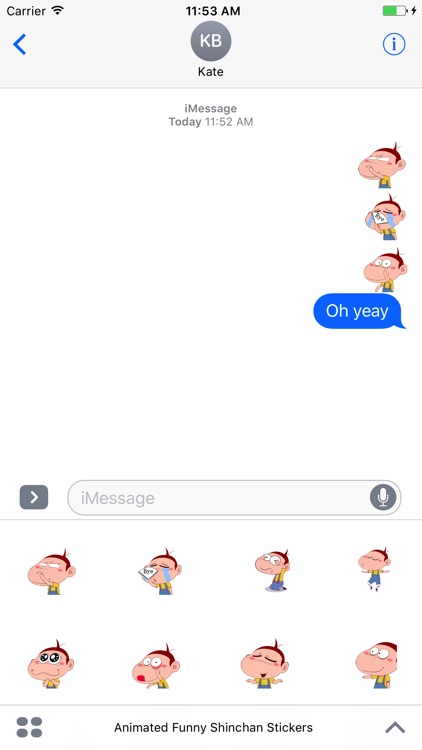 Animated Funny Face Stickers For iMessage