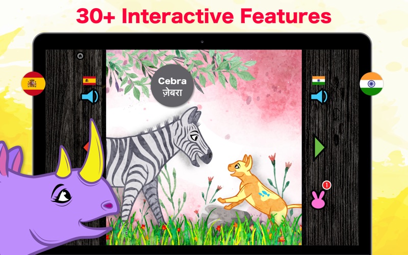 Learn Hindi &amp; Spanish - Toddler &amp; Kids Animals thumbnail 2