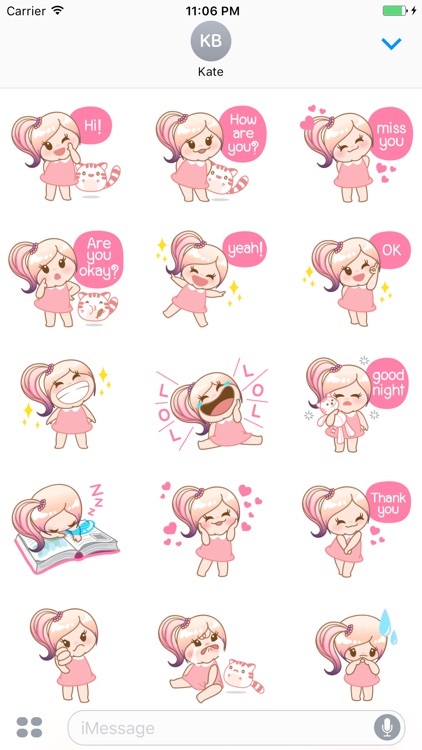 Finley The Lovely Little Girl English Stickers