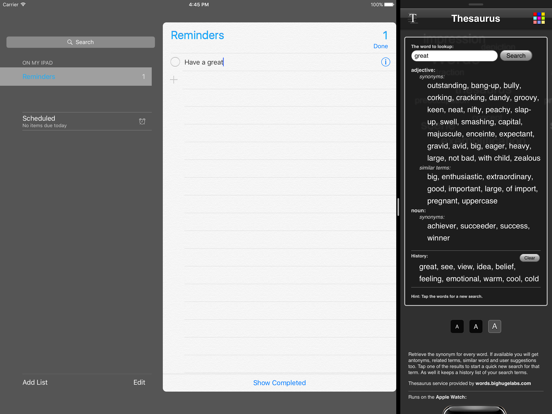 Thesaurus App - Free iPad screenshot