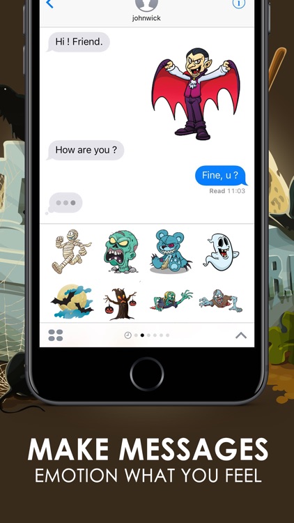 Halloween Stickers Keyboard for iMessage ChatStick