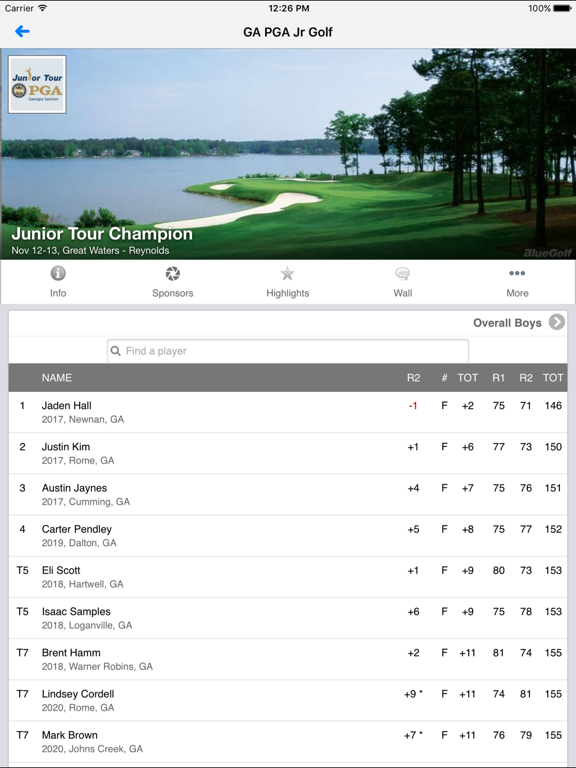 Screenshot #4 pour Georgia PGA Junior Tour