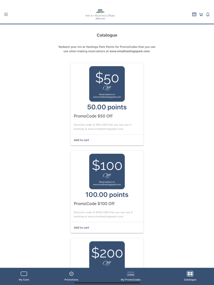 Inn at Hastings Park Rewards