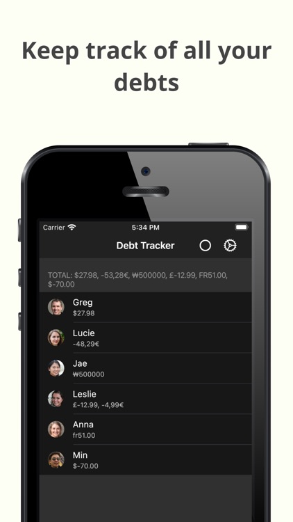 Debt Tracker - Debt payoff