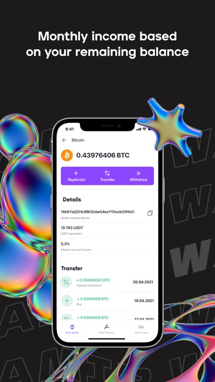 Crypto Wallet Amir: Stake BTC