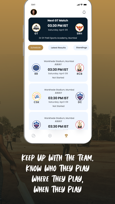 Gujarat T20 Cricket Fan App Screenshot
