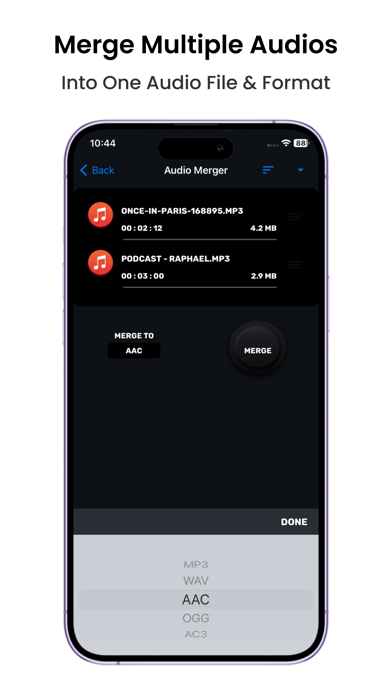 Screenshot #3 pour Audio Cutter Converter Merger