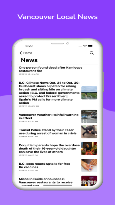 Vancouver Local News & Sports Screenshot