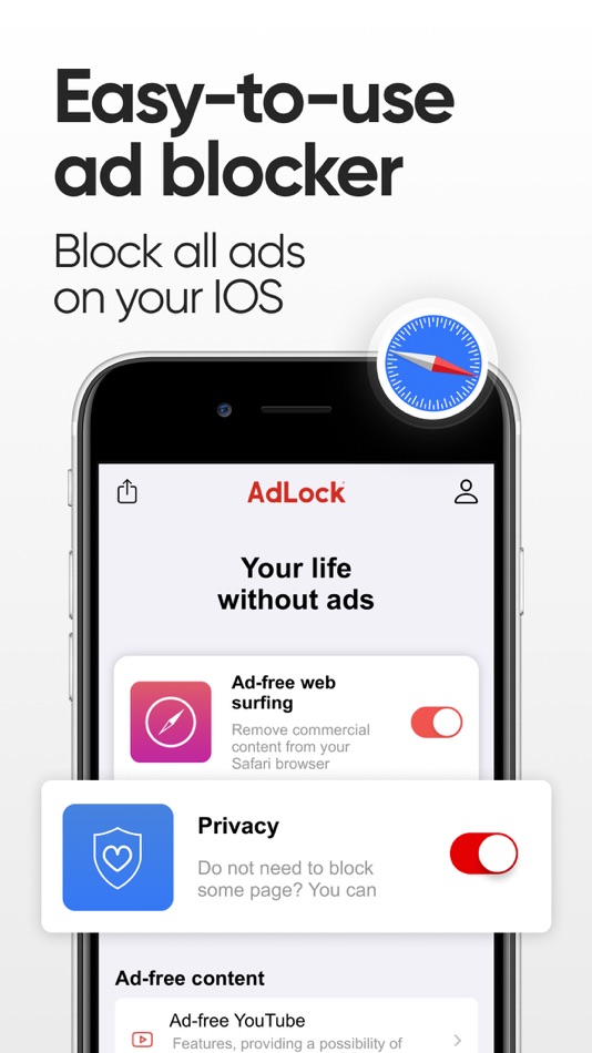 #2. AdLock: Ads Blocker & Privacy (iOS) 由: Hankuper s.r.o.