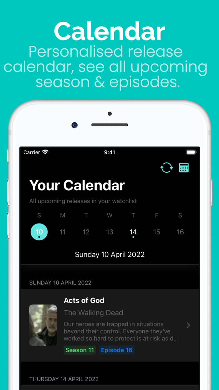 Shows Discover and Track Series