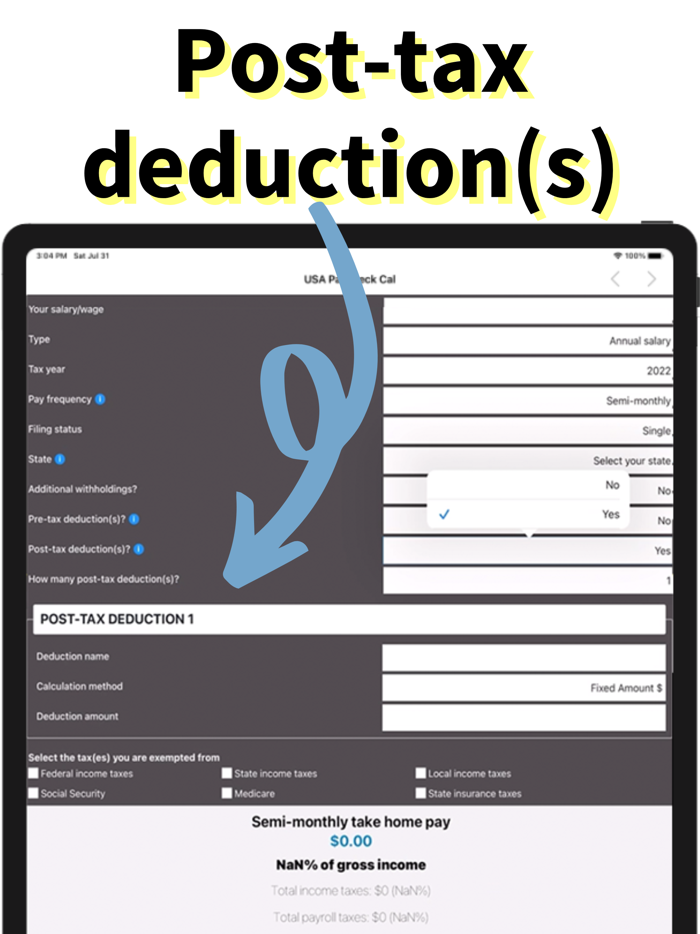 USA Paycheck Calculator