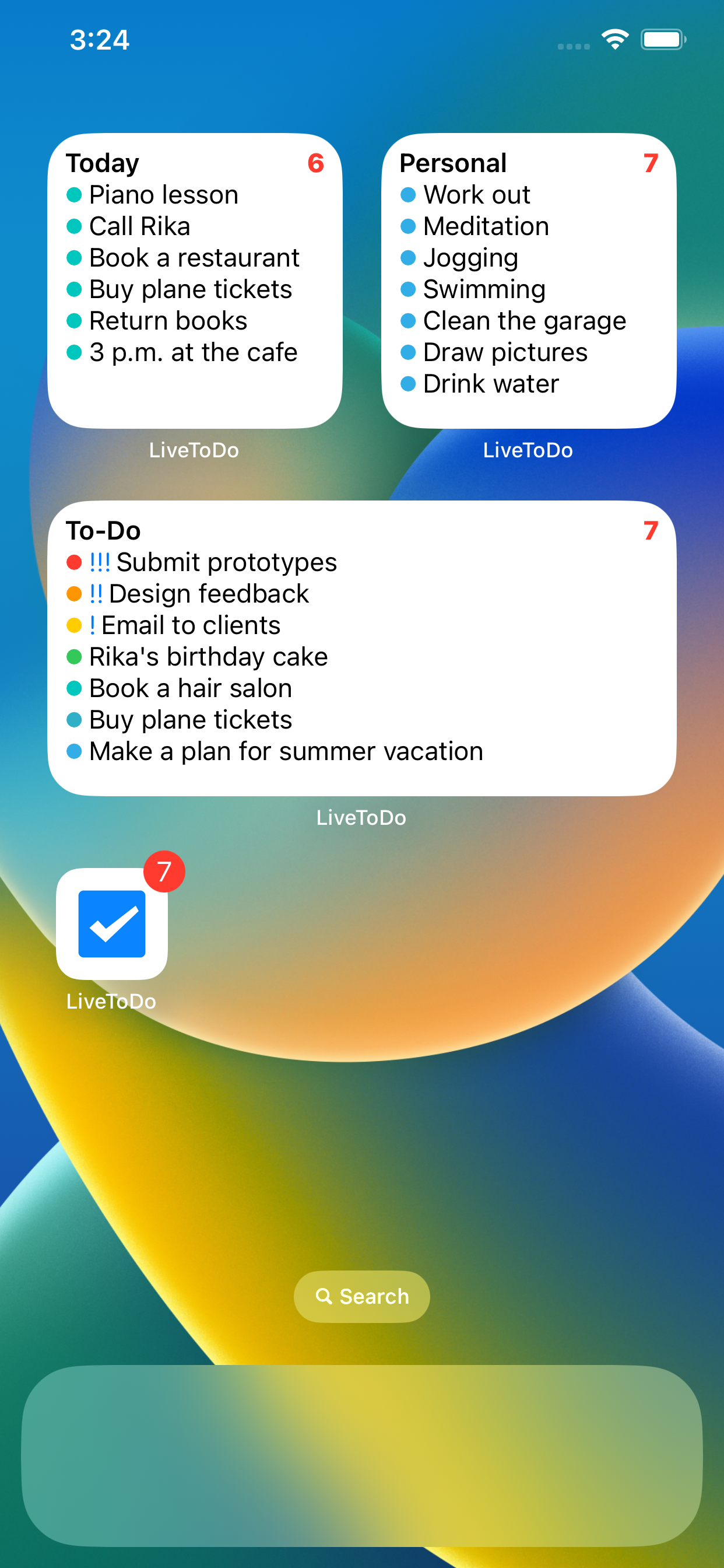 Live Activities - To Do Widget