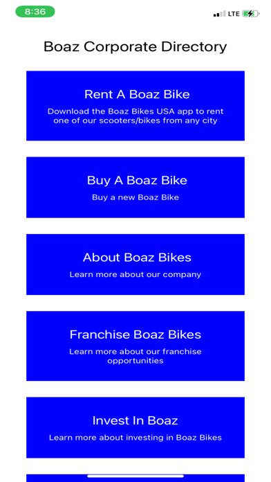 Boaz Bikes Corporate Directory Screenshot