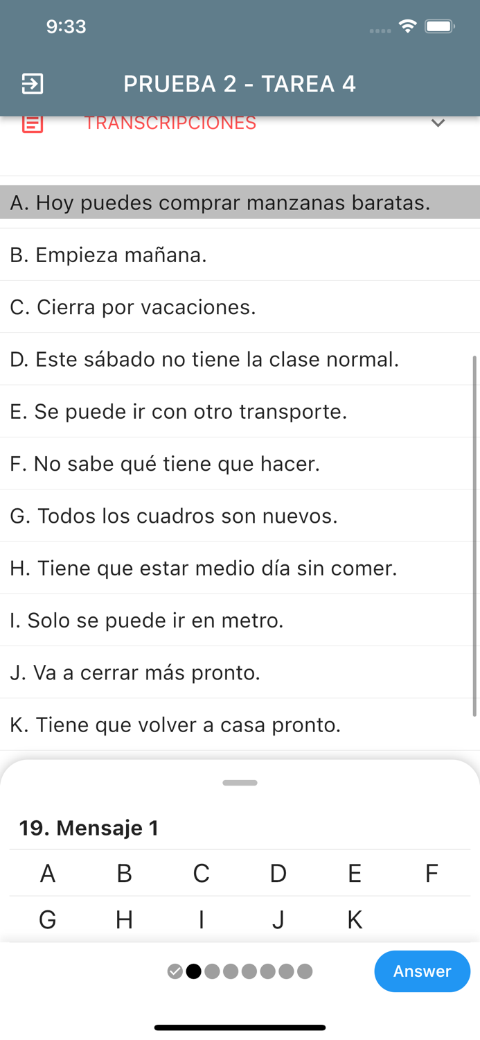 DELE A2 Spanish Examen1