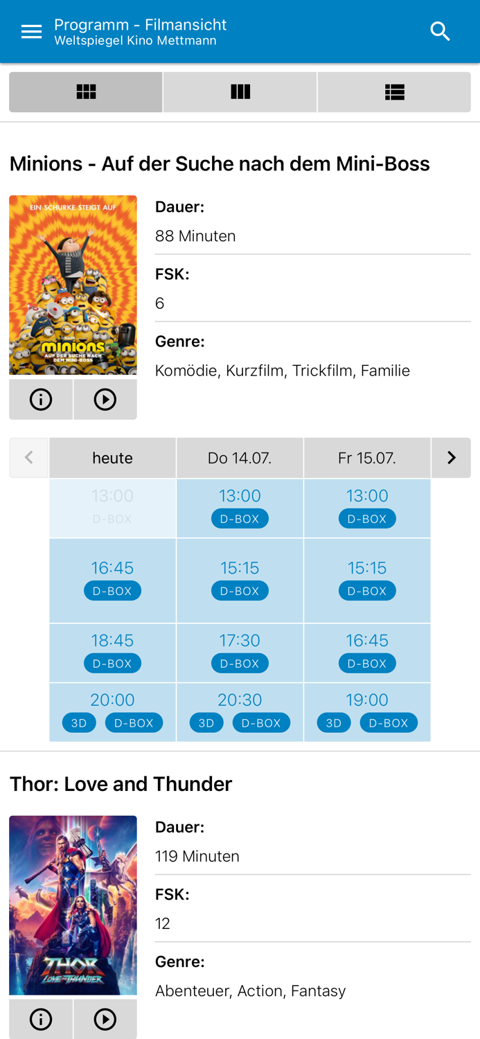 Weltspiegel Kino Mettmann