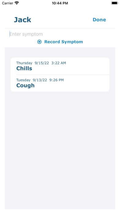 My Sick Family Illness Tracker Screenshot