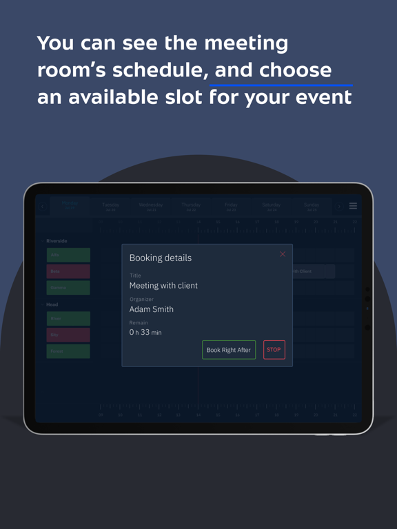 Screenshot #5 pour UnSpot meeting room Display