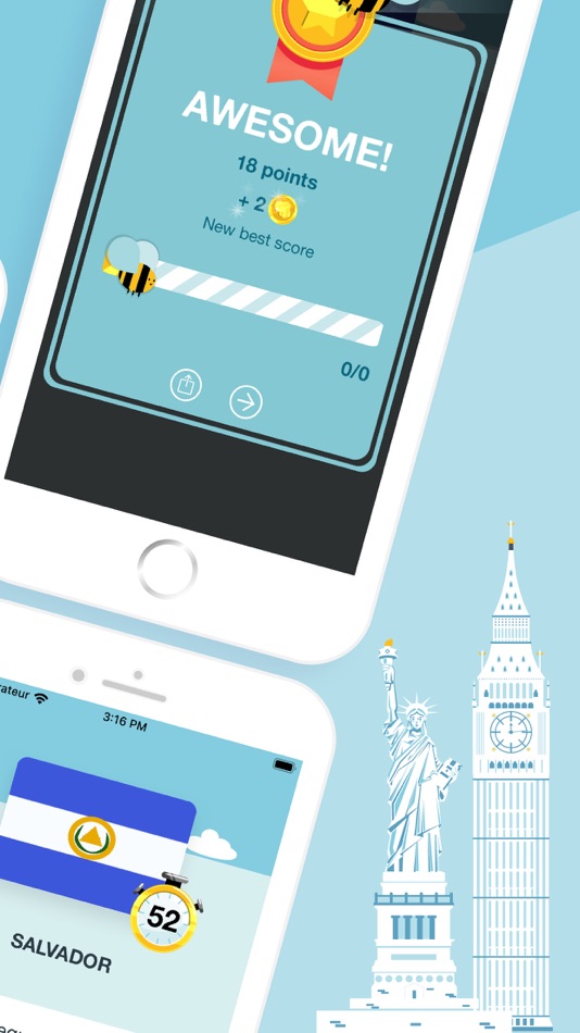 #2. Quiz - Learn capitals (iOS) От: Alybee