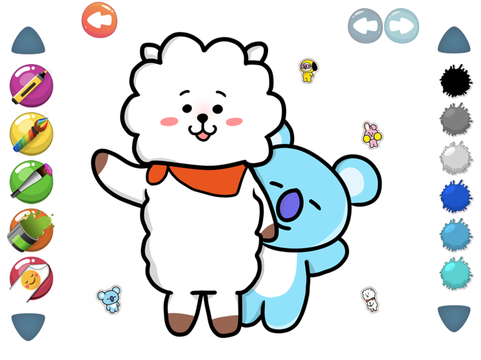 BT21 Coloring Book Art