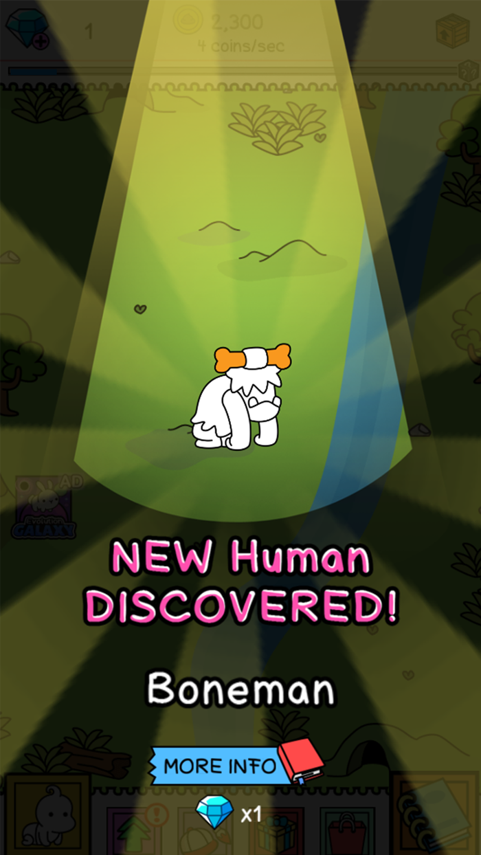 Human Evolution Merge Game