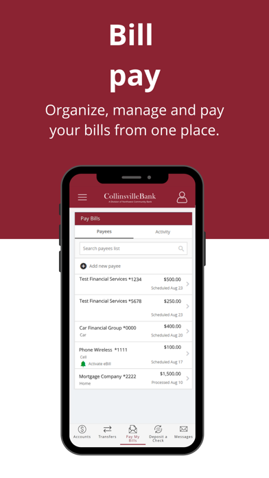 Collinsville Bank DIVN of NCB Screenshot