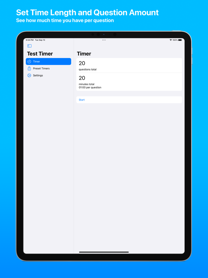 Test Timer - Monitor Your Time