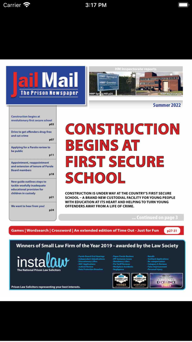 Jail Mail UK –Prison Newspaper Screenshot