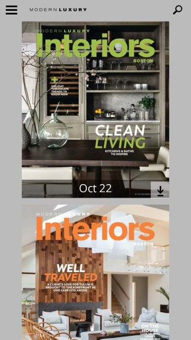 Modern Luxury Interiors Boston Screenshot