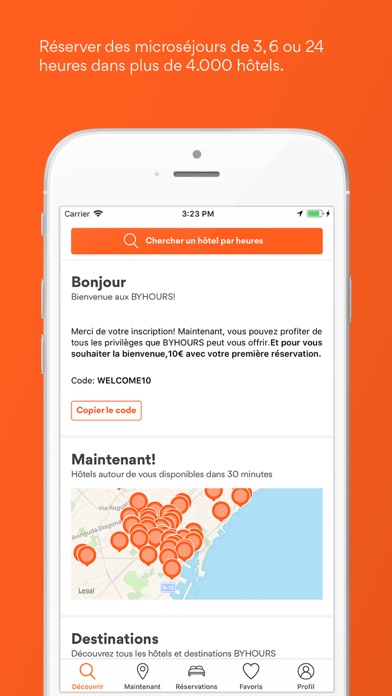 Screenshot #1 pour BYHOURS: Microséjours d’hôtels