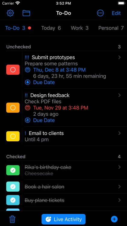 Live Activities - To Do Widget screenshot-6
